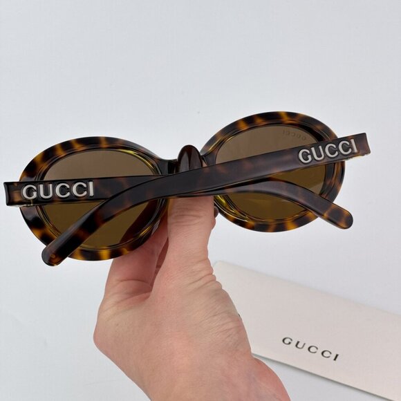 Gucci GG1722SA 002 BRAND NEW Sunglasses Spotted Havana Nicotine Brown Unisex main image 5